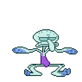 Squidward from 'Spongebob' dancing.
